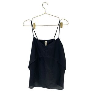 Cherry‎ Lane Women's Black Sleeveless Flowy Tank Top Size 10 Casual 615